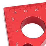Aluminum Alloy Triangular Ruler Thicken Height Ruler DIY Woodworking Measuring Tool
