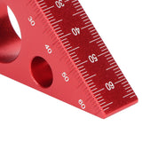 Aluminum Alloy Triangular Ruler Thicken Height Ruler DIY Woodworking Measuring Tool - Extra Image
