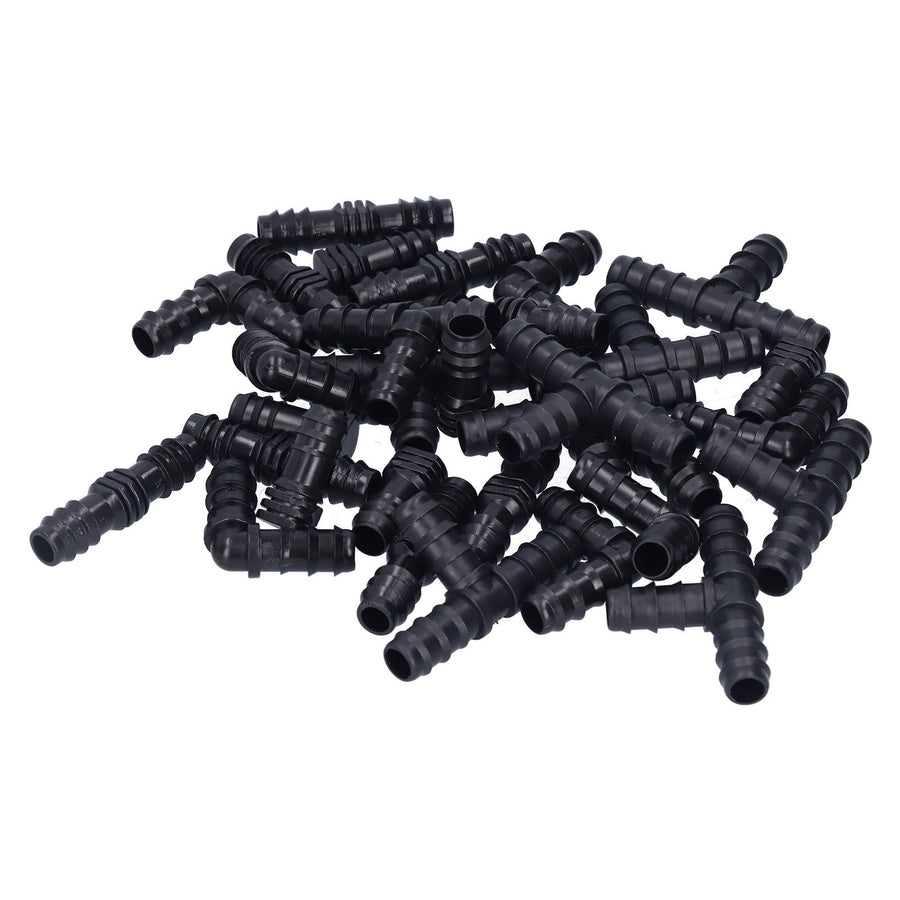 32Pcs/Set Drip Irrigation Tees Connectors Kit 1/2 Tubing Set Garden Greenhouse Sprinkler System