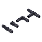 32Pcs/Set Drip Irrigation Tees Connectors Kit 1/2 Tubing Set Garden Greenhouse Sprinkler System