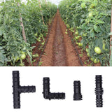 32Pcs/Set Drip Irrigation Tees Connectors Kit 1/2 Tubing Set Garden Greenhouse Sprinkler System