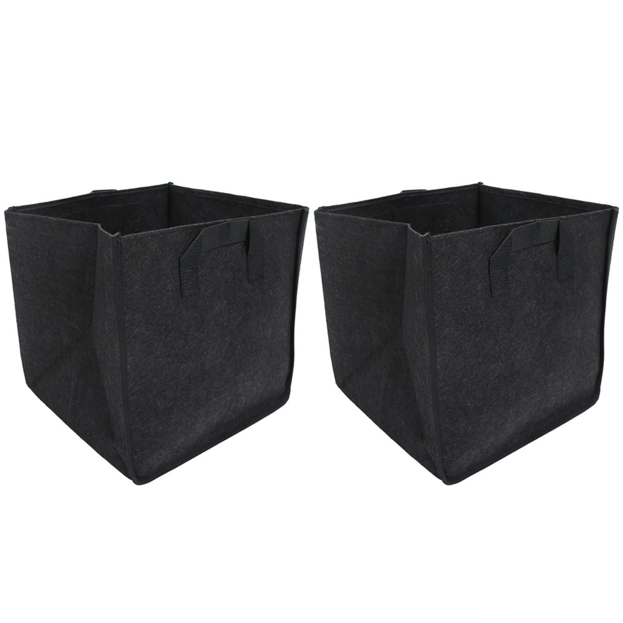 2PCS Plant Grow Bags Felt Vegetable Growing Pots with Handles Flower Planting Bed15Gallon 35x35x35cm