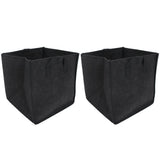 2PCS Plant Grow Bags Felt Vegetable Growing Pots with Handles Flower Planting Bed15Gallon 35x35x35cm