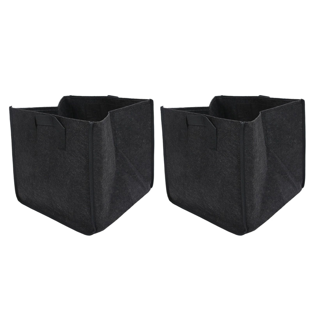 2PCS Plant Grow Bags Felt Vegetable Growing Pots with Handles Flower Planting Bed25Gallon 45x45x45cm