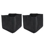 2PCS Plant Grow Bags Felt Vegetable Growing Pots with Handles Flower Planting Bed25Gallon 45x45x45cm