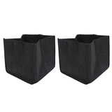 2PCS Plant Grow Bags Felt Vegetable Growing Pots with Handles Flower Planting Bed25Gallon 45x45x45cm - Front View