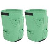2Pcs 8‑Pockets Strawberry Planting Bag Flower and Vegetable Planting Buckets for Gardening