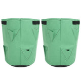 2Pcs 8‑Pockets Strawberry Planting Bag Flower and Vegetable Planting Buckets for Gardening