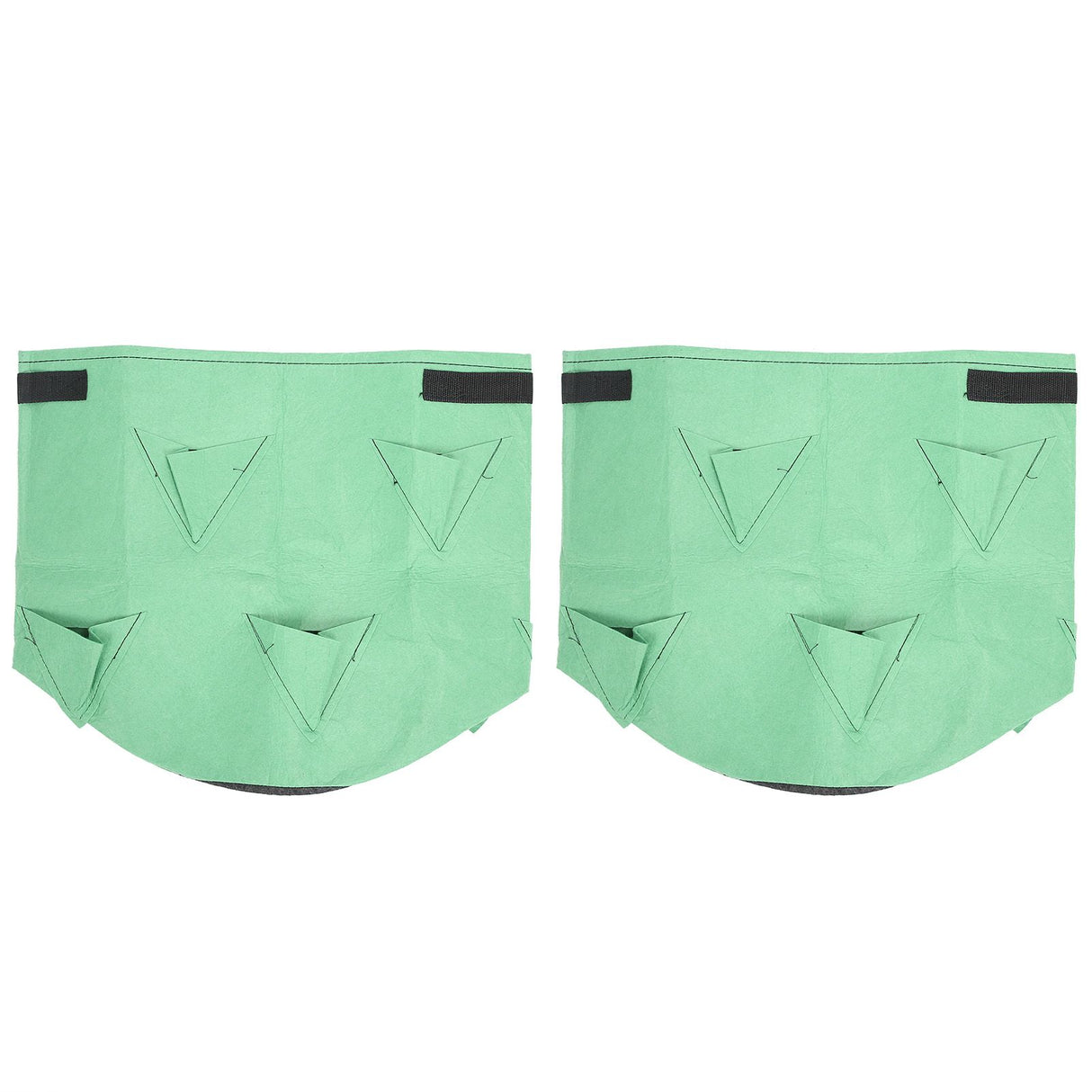 2Pcs 8‑Pockets Strawberry Planting Bag Flower and Vegetable Planting Buckets for Gardening