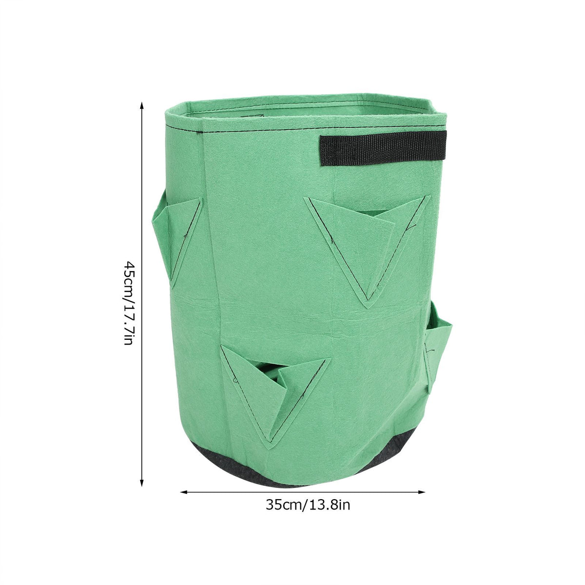 2Pcs 8‑Pockets Strawberry Planting Bag Flower and Vegetable Planting Buckets for Gardening