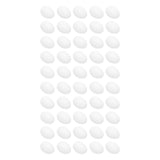 50pcs Plastic Fake Pigeon Egg Solid Fake Egg Simulation Hatching Breeding Supplies for Birds - Top-Down View
