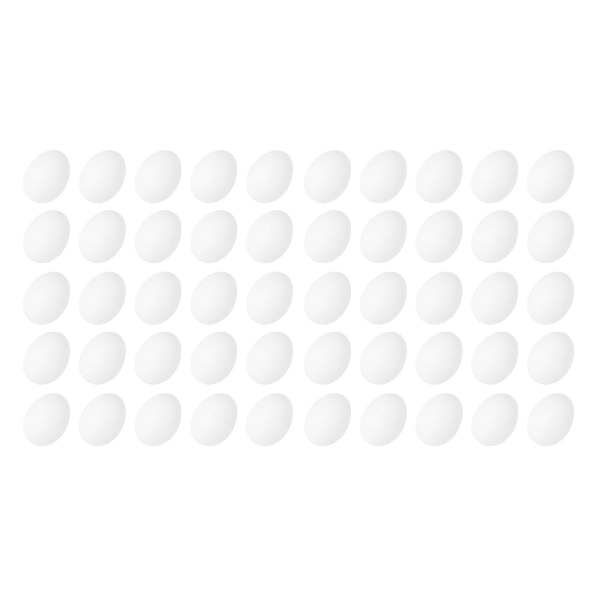 50pcs Plastic Fake Pigeon Egg Solid Fake Egg Simulation Hatching Breeding Supplies for Birds