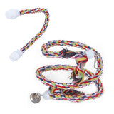2Pcs Bird Stand Rope with Bell Colorful Hanging Cotton Rope Parrots Climbing Bar Toys - Extra Image