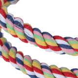 2Pcs Bird Stand Rope with Bell Colorful Hanging Cotton Rope Parrots Climbing Bar Toys - Extra Image