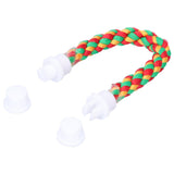Bird Parrots Stand Colorful U Shape Cotton Rope Standing Climbing Bar Chewing Toy - 45-Degree Angle