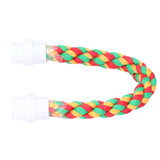 Bird Parrots Stand Colorful U Shape Cotton Rope Standing Climbing Bar Chewing Toy - Low Angle