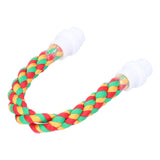Bird Parrots Stand Colorful U Shape Cotton Rope Standing Climbing Bar Chewing Toy - Extra Image