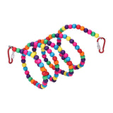 Bird Standing Rope Flexible Colorful Swing Cage Hanging Chewing Climbing Toys Supplies - Top-Down View