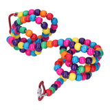 Bird Standing Rope Flexible Colorful Swing Cage Hanging Chewing Climbing Toys Supplies - 45-Degree Angle