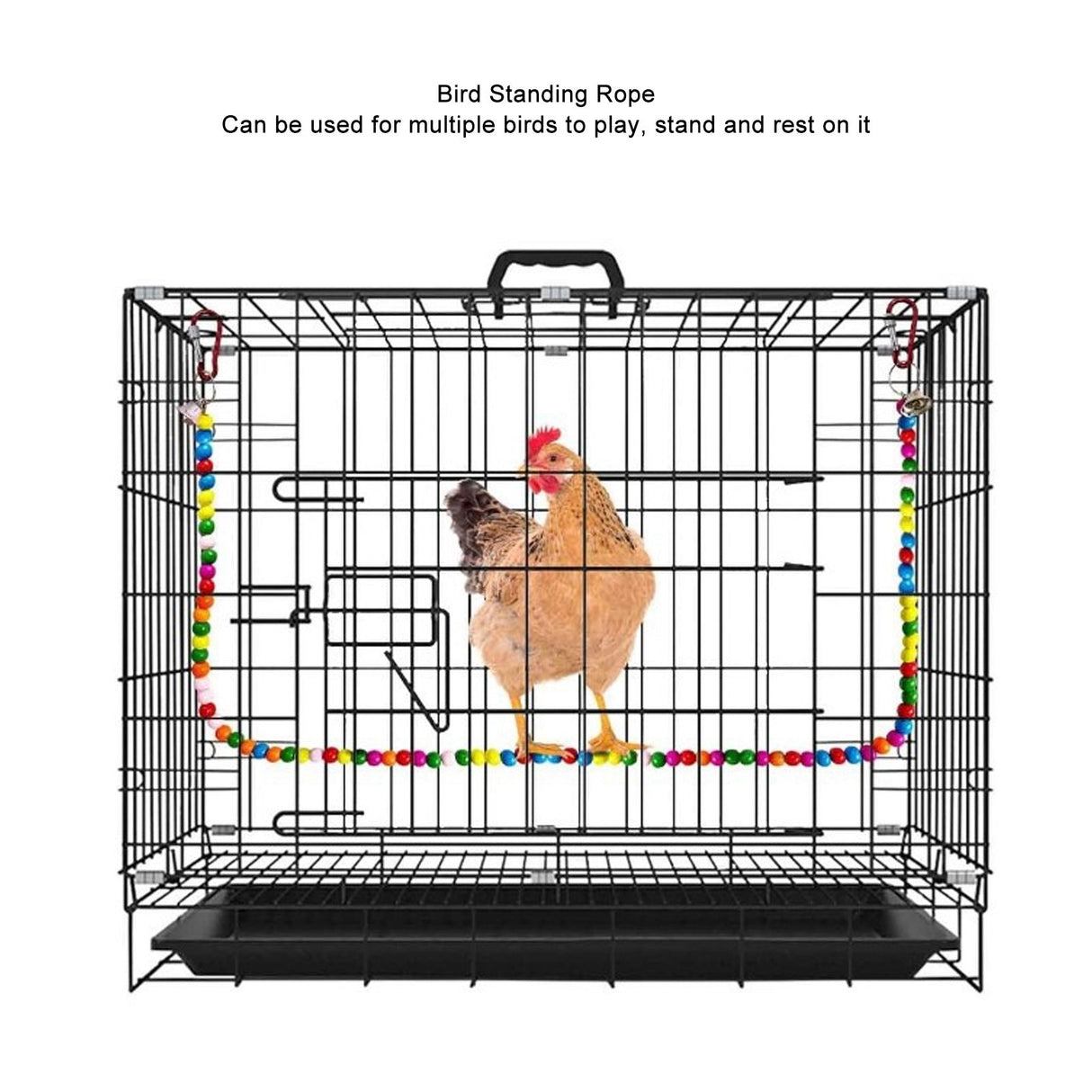 Bird Standing Rope Flexible Colorful Swing Cage Hanging Chewing Climbing Toys Supplies