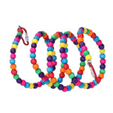 Bird Standing Rope Flexible Colorful Swing Cage Hanging Chewing Climbing Toys Supplies