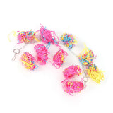 Sand Paper String Colorful Bird Toy Hanging Pet Cage Decor Biting Chewing Toy Bird Supplies - Side View