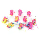 Sand Paper String Colorful Bird Toy Hanging Pet Cage Decor Biting Chewing Toy Bird Supplies - Top-Down View