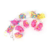 Sand Paper String Colorful Bird Toy Hanging Pet Cage Decor Biting Chewing Toy Bird Supplies - Rear View
