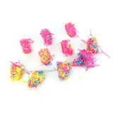 Sand Paper String Colorful Bird Toy Hanging Pet Cage Decor Biting Chewing Toy Bird Supplies - Close-Up Angle