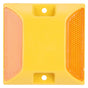 6PCS Double Yellow Plastic Road Reflectors Street Pavement Driveway Stud Markers