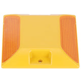 6PCS Double Yellow Plastic Road Reflectors Street Pavement Driveway Stud Markers - Top-Down View