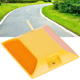 6PCS Double Yellow Plastic Road Reflectors Street Pavement Driveway Stud Markers