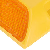 6PCS Double Yellow Plastic Road Reflectors Street Pavement Driveway Stud Markers