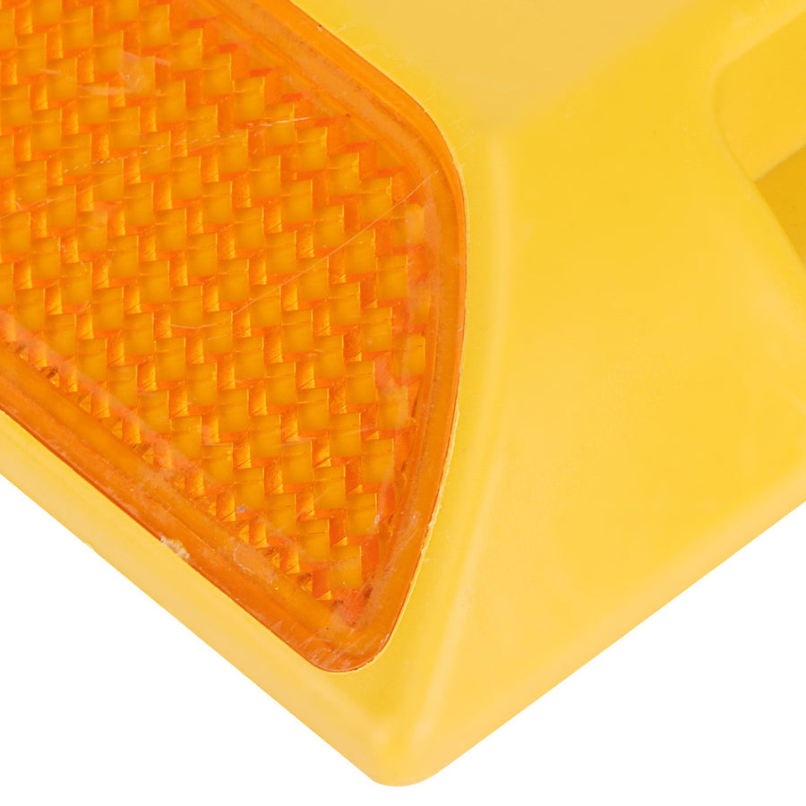 6PCS Double Yellow Plastic Road Reflectors Street Pavement Driveway Stud Markers