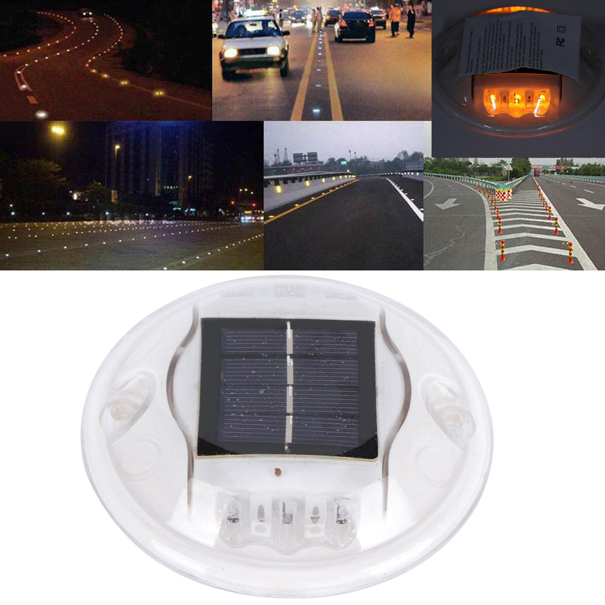 Round LED Solar Light IP68 Waterproof Induction Lamp for Garden Landscape Pathway Driveway