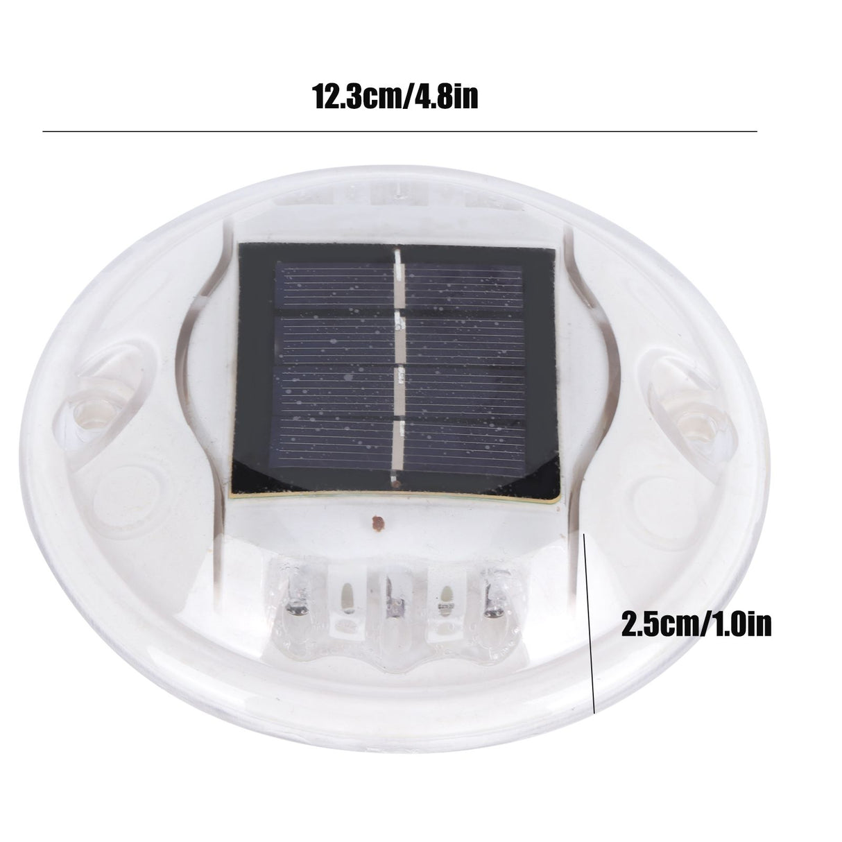 Round LED Solar Light IP68 Waterproof Induction Lamp for Garden Landscape Pathway Driveway