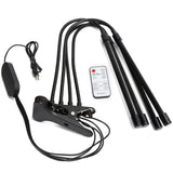 5V 40W LED Grow Light USB 4 Tube Full Spectrum Fill Light with Cip for Indoor Plants - Rear View