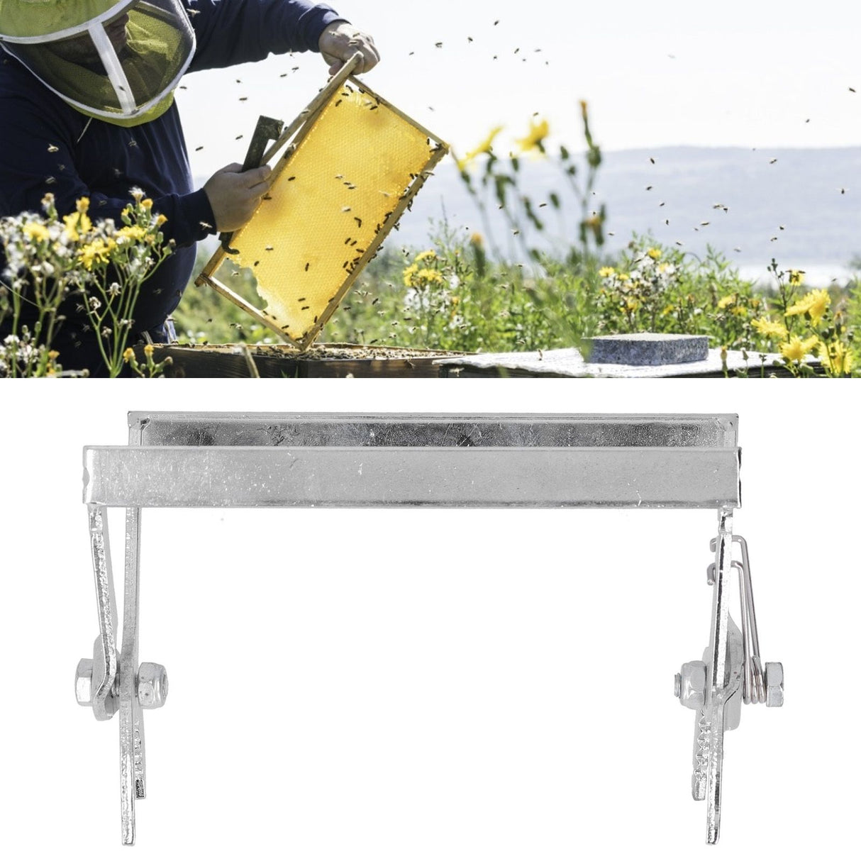 Bee Frame Lifter Stainless Steel Beehive Comb Clip Grip Tool Beekeeping Accessory