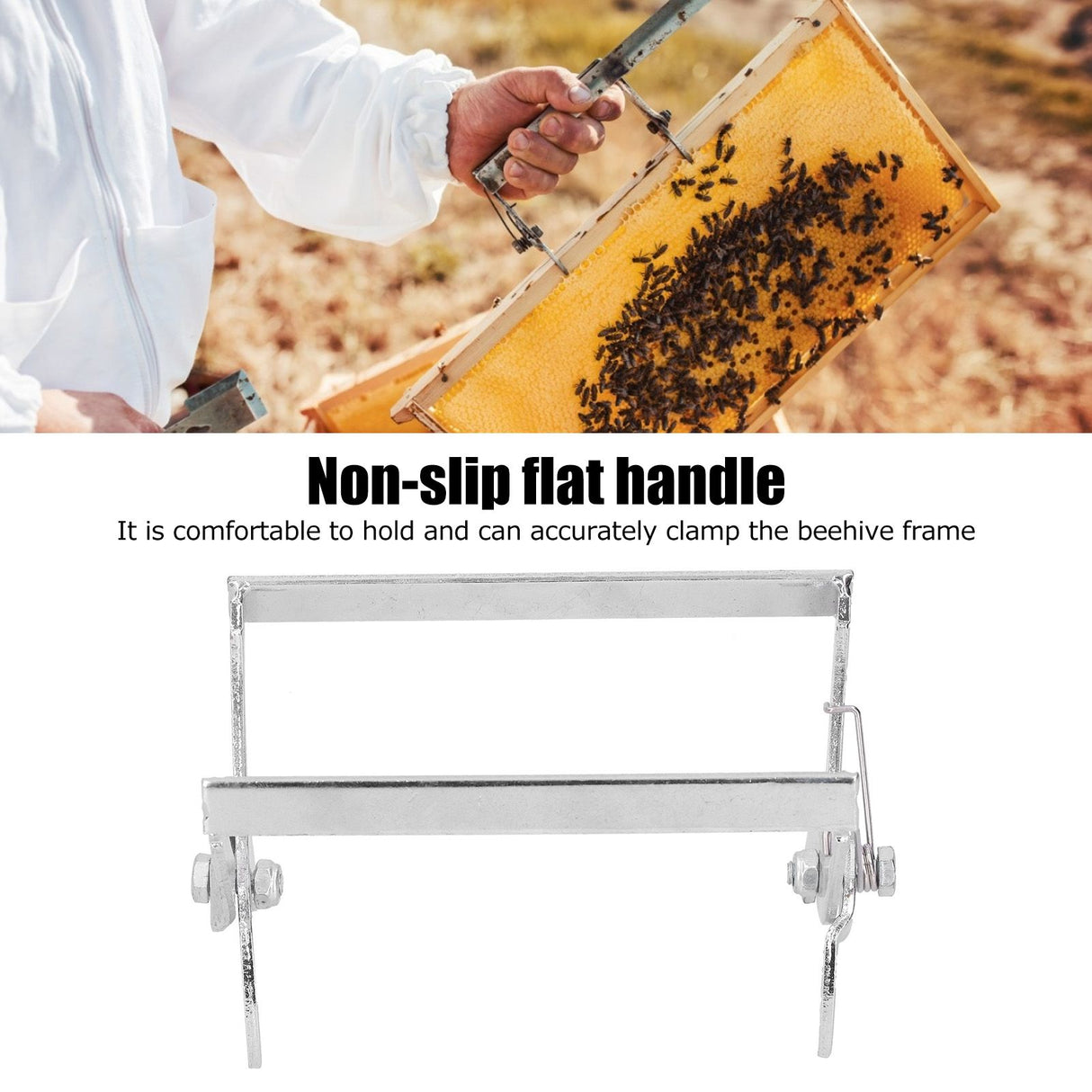 Bee Frame Lifter Stainless Steel Beehive Comb Clip Grip Tool Beekeeping Accessory