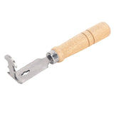 Beehive Frame Cleaning Shovel with Wood Handle Stainless Steel Scraper Cleaner Supply - Rear View