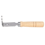 Beehive Frame Cleaning Shovel with Wood Handle Stainless Steel Scraper Cleaner Supply - Low Angle