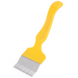 21 Tines Honey Cutter Non Slip Stainless Steel Beekeeping Honey Uncapping Fork Yellow