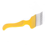 21 Tines Honey Cutter Non Slip Stainless Steel Beekeeping Honey Uncapping Fork Yellow