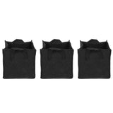 3Pcs Plant Growing Bag with Handles Black Square Felt Garden Vegetable Grow Container19.5x19.5x20cm