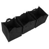 3Pcs Plant Growing Bag with Handles Black Square Felt Garden Vegetable Grow Container19.5x19.5x20cm - Close-Up Angle
