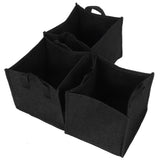 3Pcs Plant Growing Bag with Handles Black Square Felt Garden Vegetable Grow Container19.5x19.5x20cm