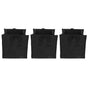 3Pcs Plant Growing Bag with Handles Black Square Felt Garden Vegetable Grow Container23.5x23.5x25cm