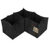 3Pcs Plant Growing Bag with Handles Black Square Felt Garden Vegetable Grow Container23.5x23.5x25cm - Extra Image
