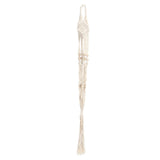 Cotton Rhombus Rope Pattern Plant Hanger with 12 Beads Hanging Flower Pot Holder for Home Decor - Rear View