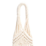 Cotton Rhombus Rope Pattern Plant Hanger with 12 Beads Hanging Flower Pot Holder for Home Decor - Extra Image